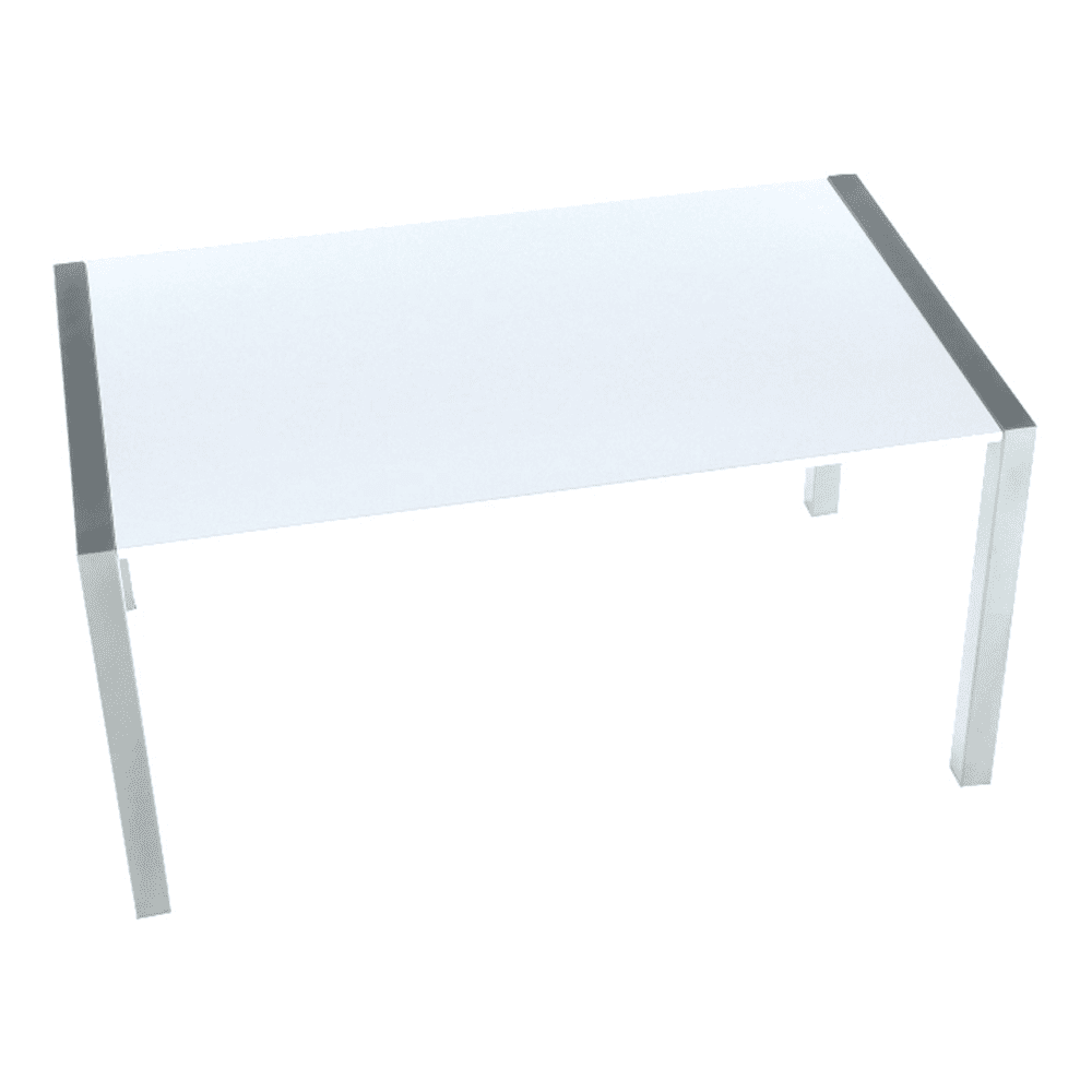 KONDELA Jedálenský stôl, rozkladacia, MDF / kov, biela extra vysoký lesk HG, 150-190-230x90 cm, DARO